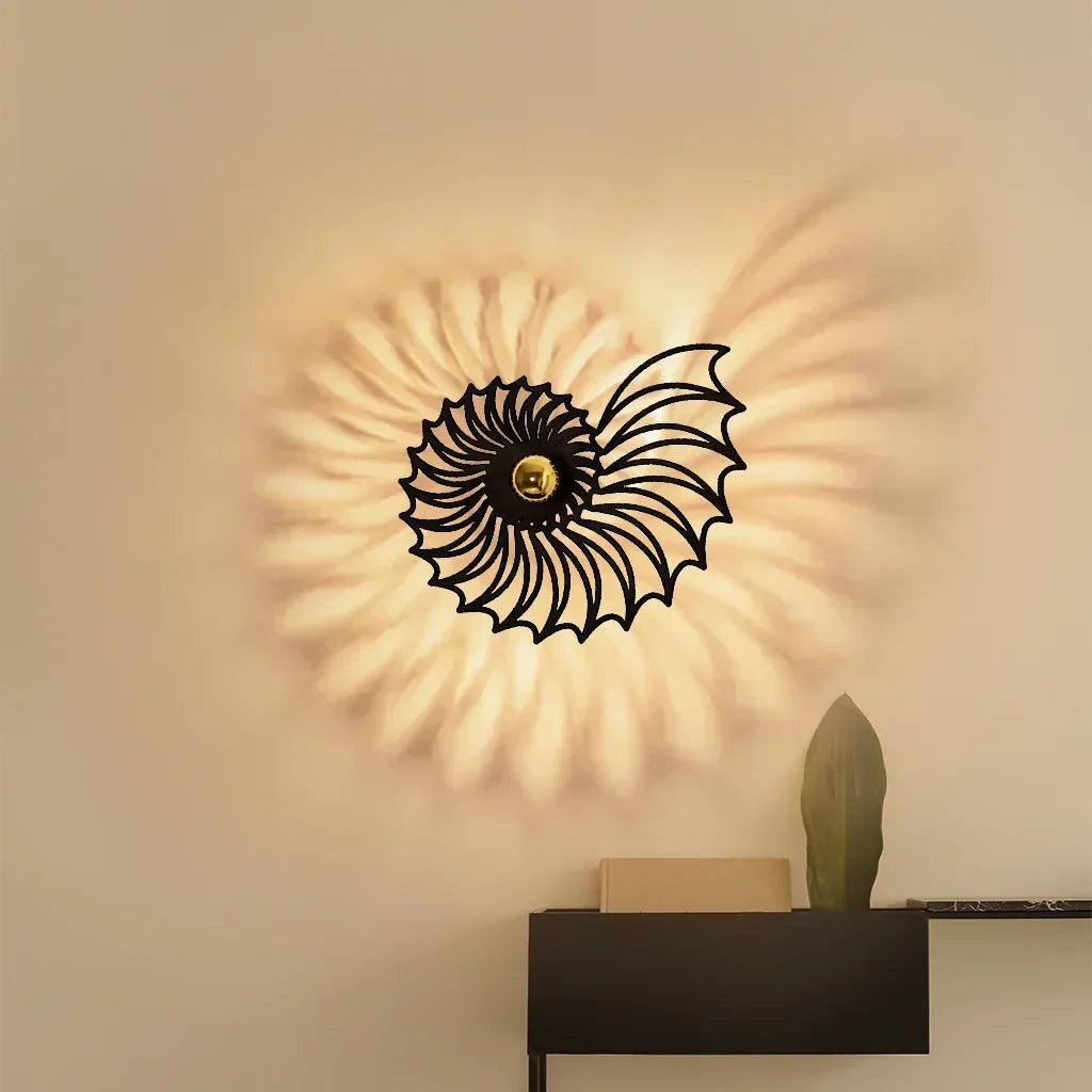 Round Handmade Ceramic Wall Light, 35 to 50 cm, Gold or Black