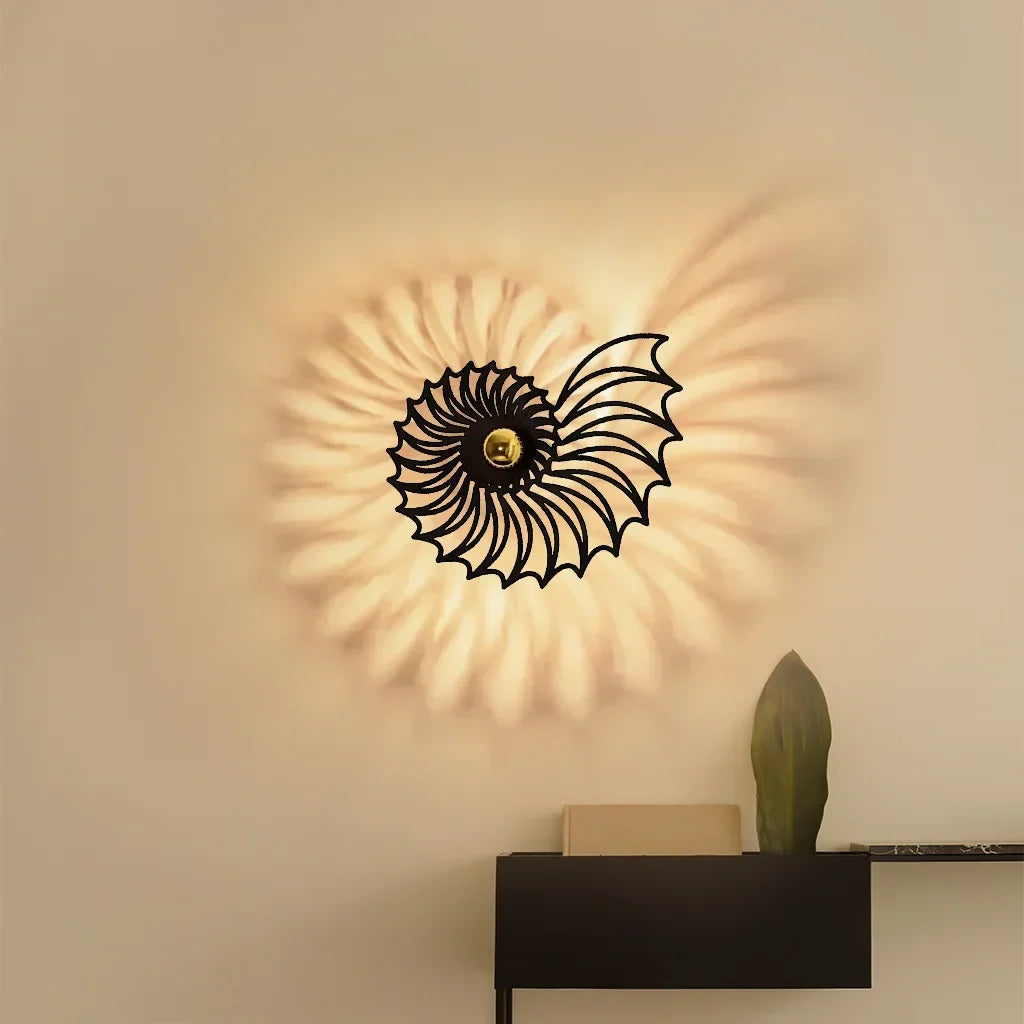 Round Handmade Ceramic Wall Light, 35 to 50 cm, Gold or Black