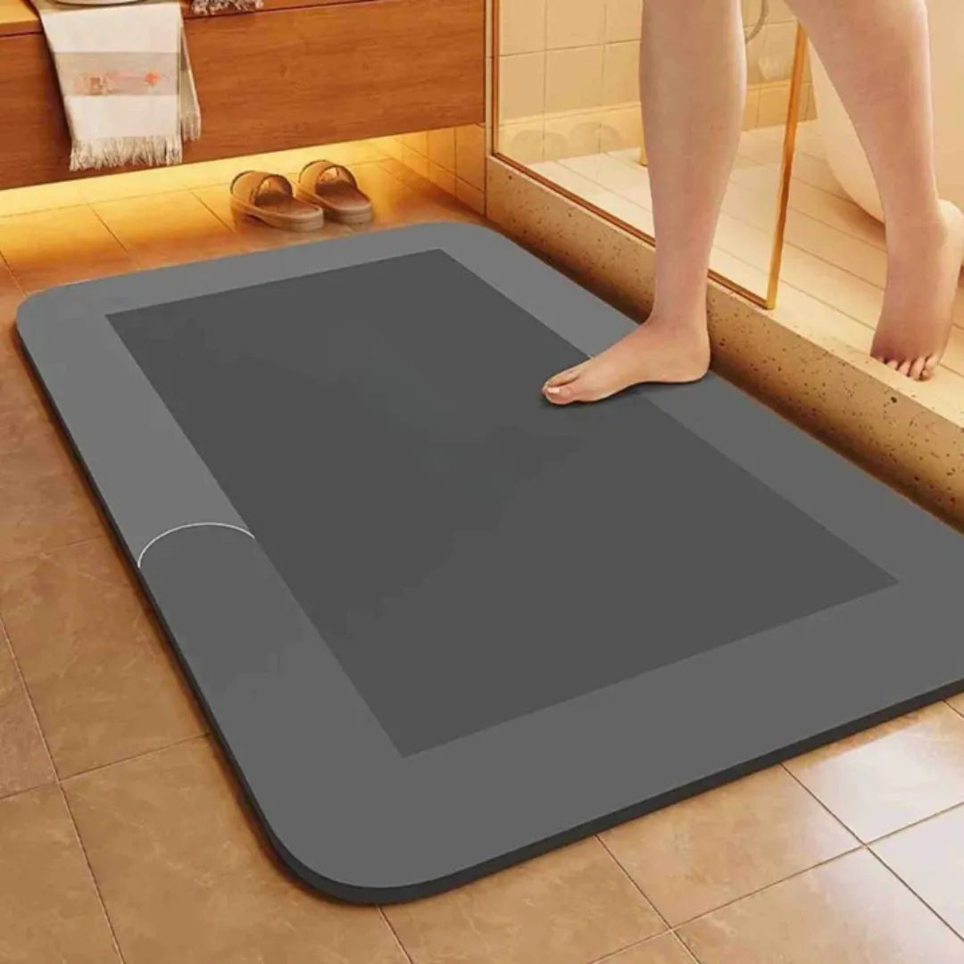 Quick-Dry Diatomite Bath Mat, Non-Slip, Four Sizes