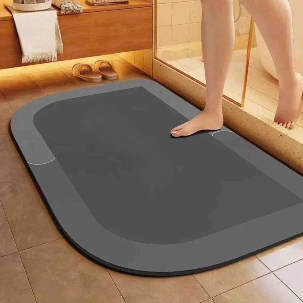 Quick-Dry Diatomite Bath Mat, Non-Slip, Four Sizes