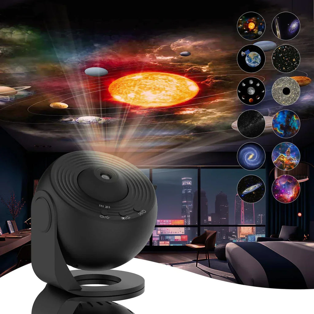 360 Degree Star Projector Night Light with 13 Discs and Remote