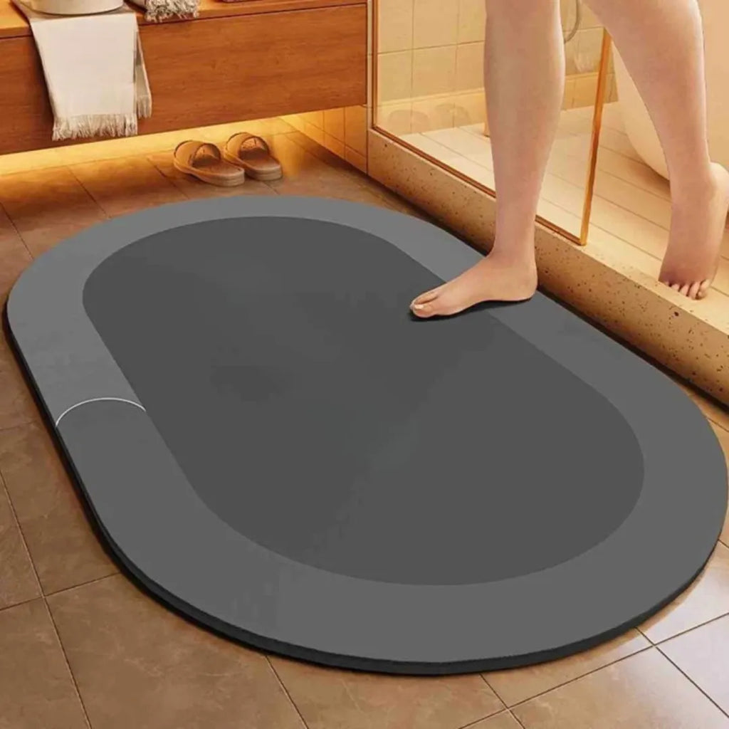 Quick-Dry Diatomite Bath Mat, Non-Slip, Four Sizes