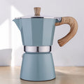 Blue Aluminium Stovetop Moka Espresso Pot, 150 or 300 ml