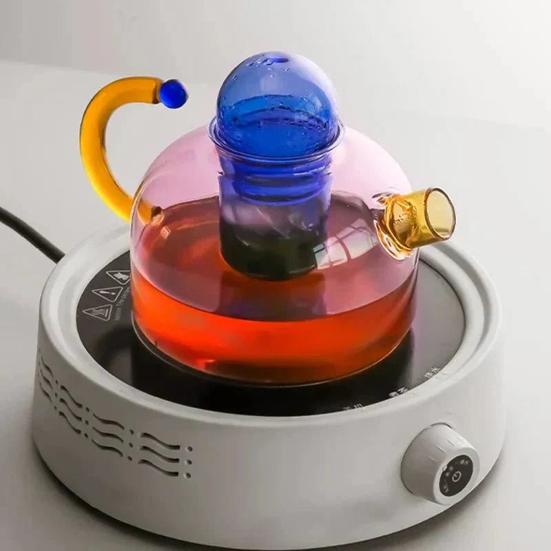 Borosilicate Glass Teapot and Cups Tea Set with Filter