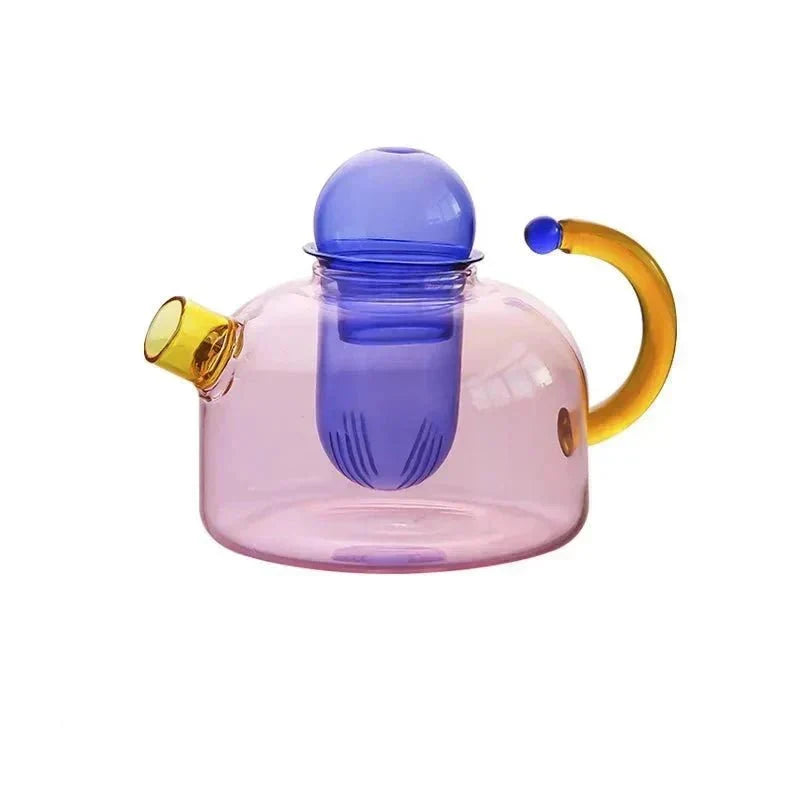 Borosilicate Glass Teapot and Cups Tea Set with Filter