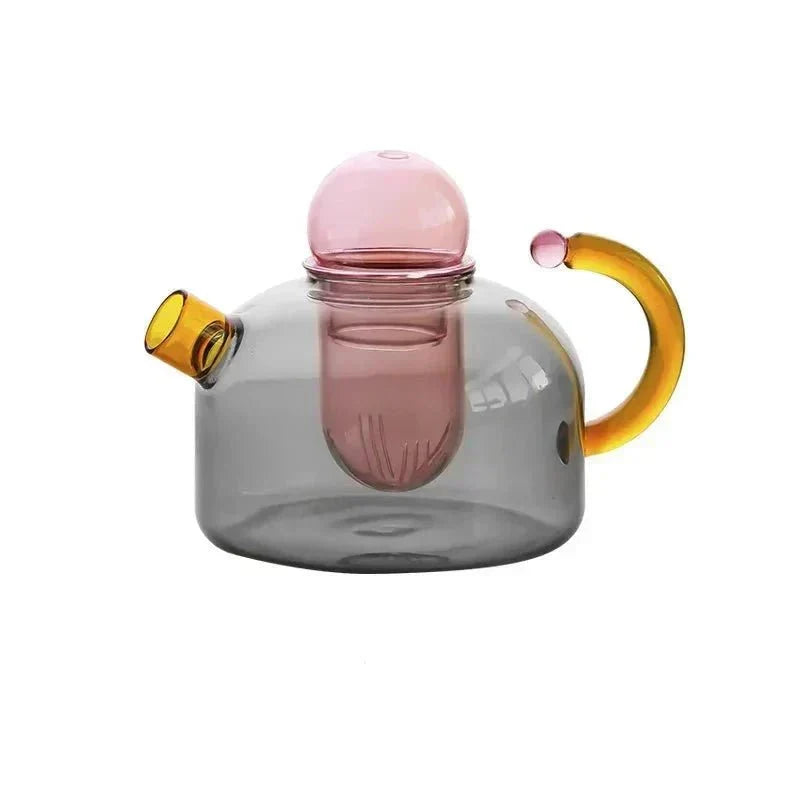 Borosilicate Glass Teapot and Cups Tea Set with Filter