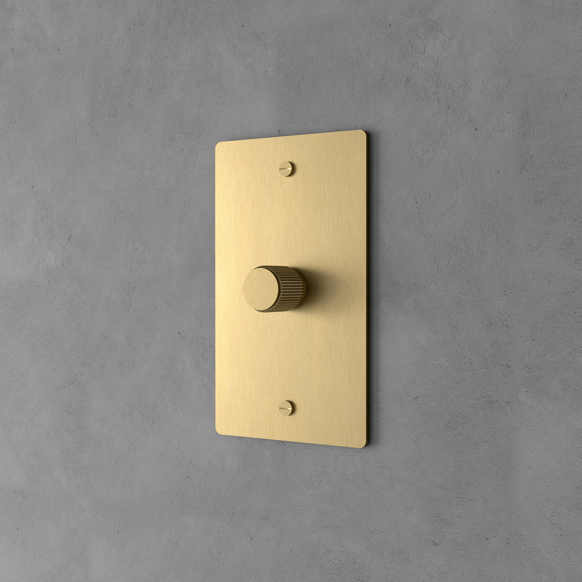 Polished Brass Rotary Dimmer Switch, 1 to 4 Gang Two-Way