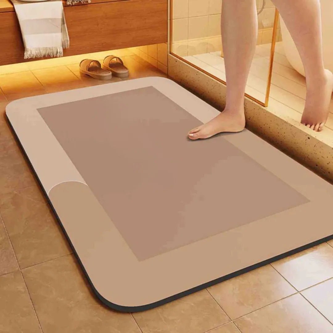 Quick-Dry Diatomite Bath Mat, Non-Slip, Four Sizes