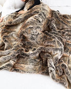 Faux Fur Throw 150x200cm, Soft Blanket for Sofa or Bed
