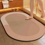 Quick-Dry Diatomite Bath Mat, Non-Slip, Four Sizes