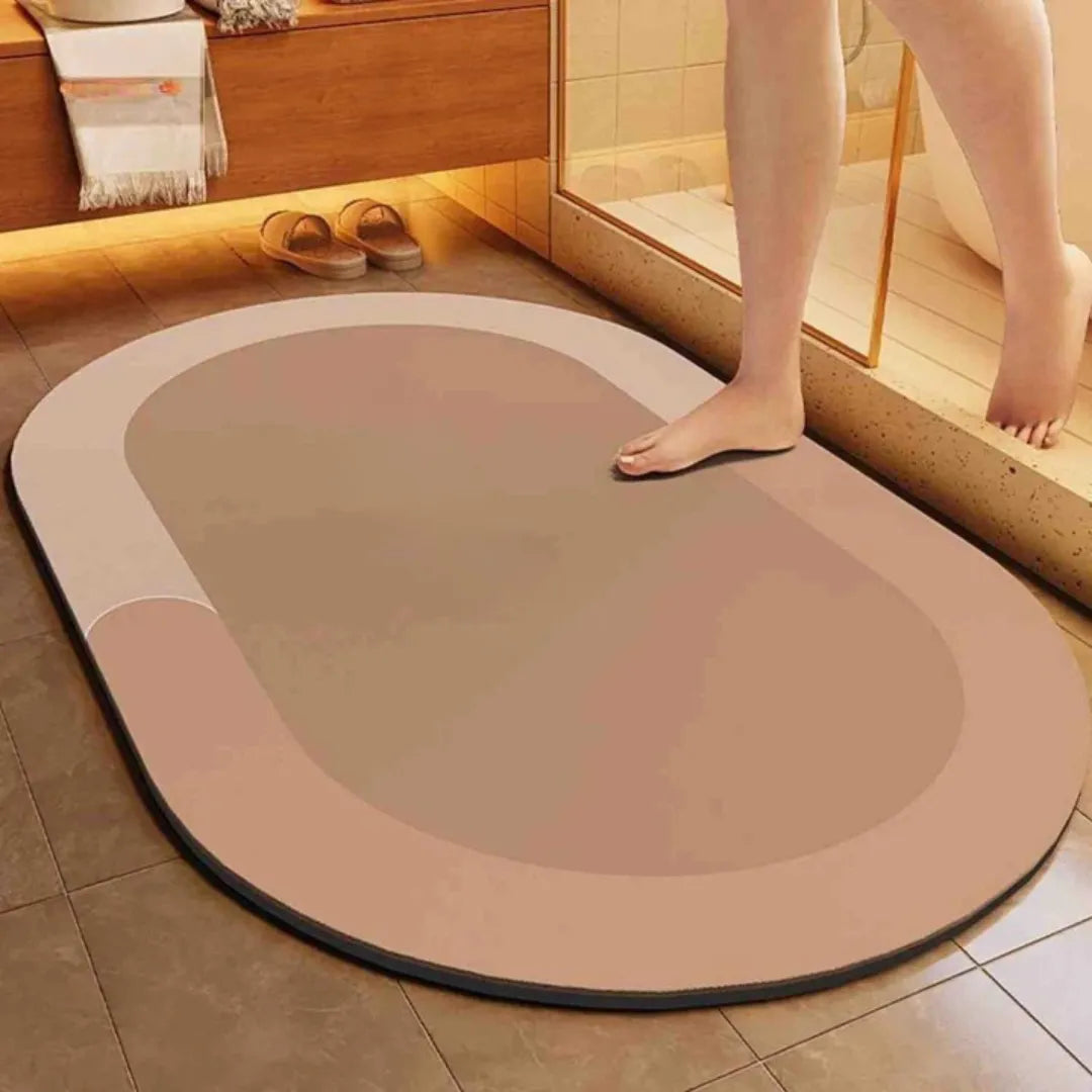 Quick-Dry Diatomite Bath Mat, Non-Slip, Four Sizes