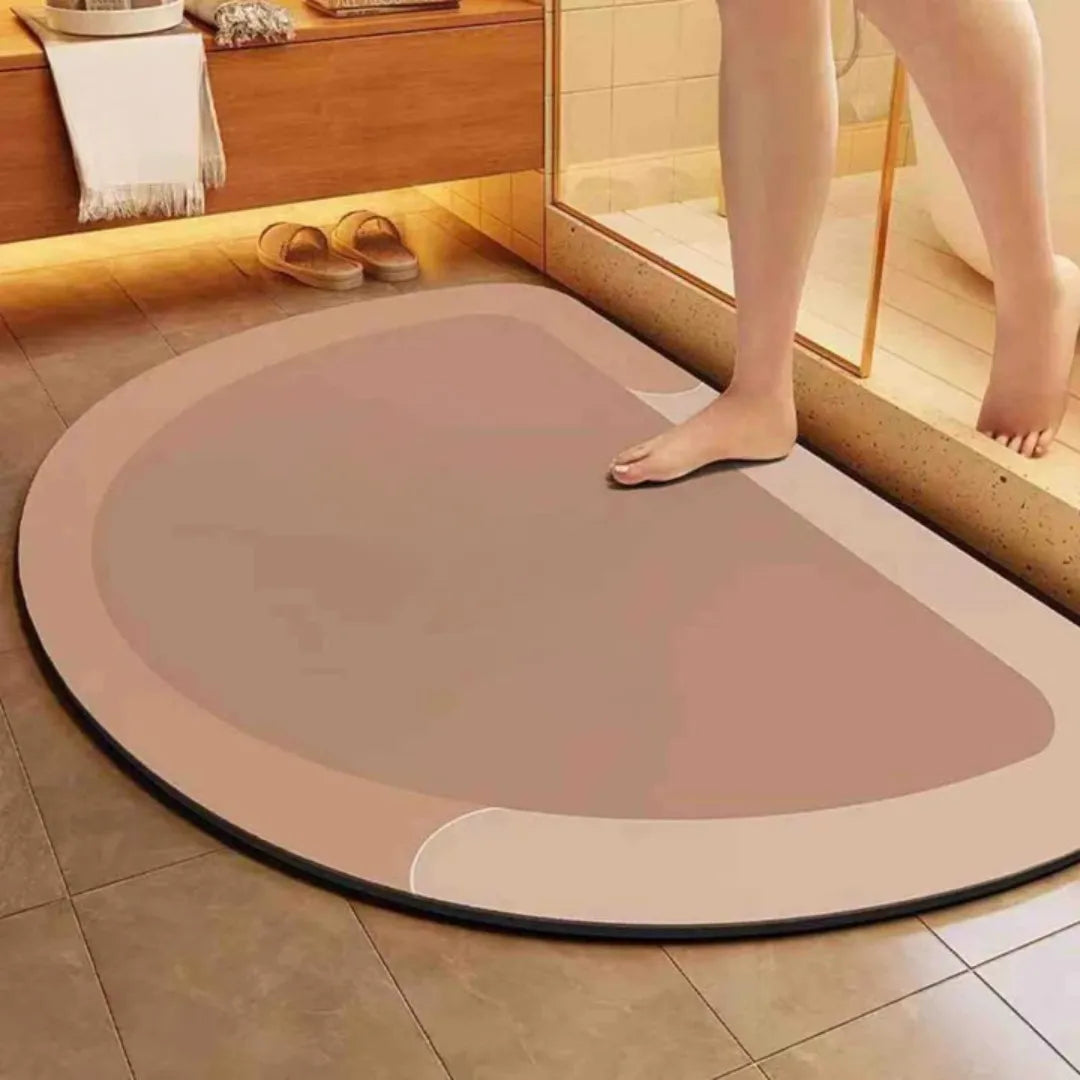 Quick-Dry Diatomite Bath Mat, Non-Slip, Four Sizes