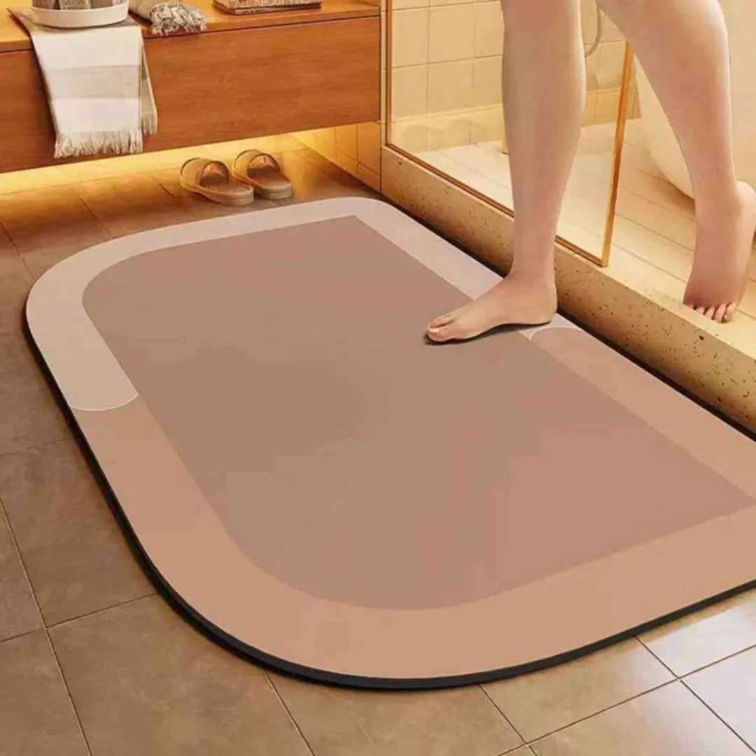 Quick-Dry Diatomite Bath Mat, Non-Slip, Four Sizes