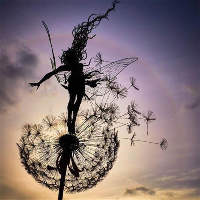 Stainless Steel Dandelion Garden Stake, 68 or 82 cm