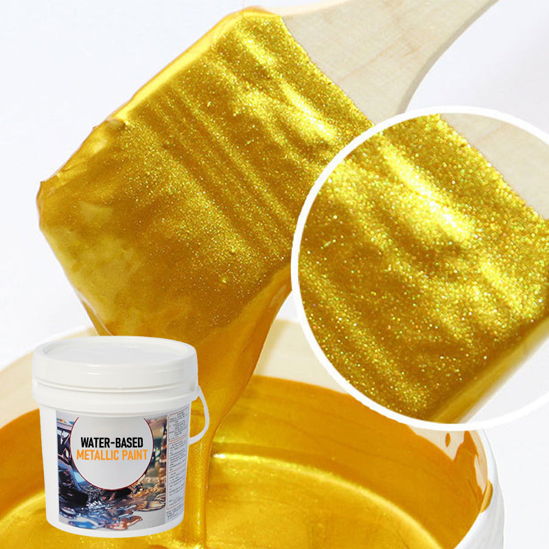 Metallic Leaf Paint in Gold or Silver with Brush, 200g