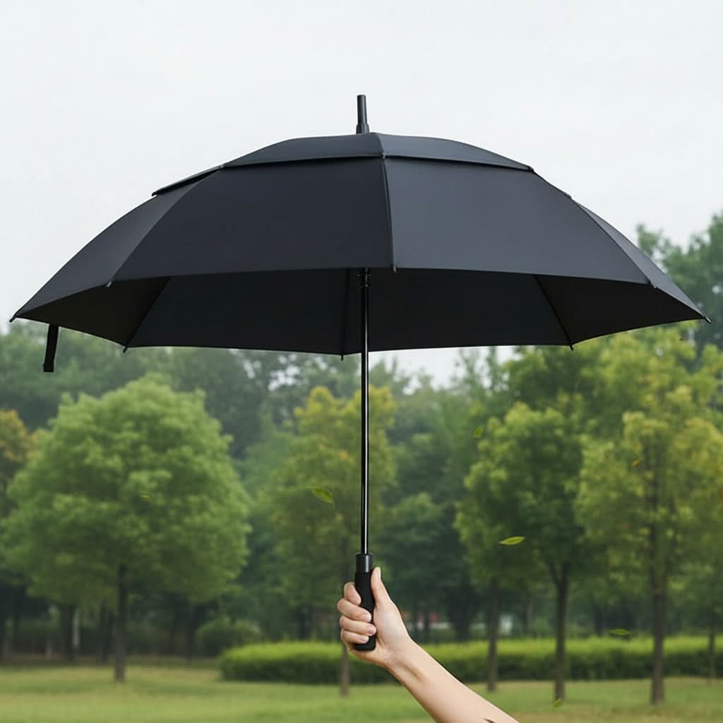 Extra-Large Automatic Vented Umbrella, Double Canopy