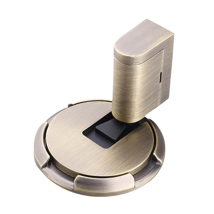 Push-Lock Floor Door Stop in Zinc Alloy, Six Finishes