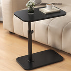 Height Adjustable Side Table for Sofa and Bed, Wood and Metal