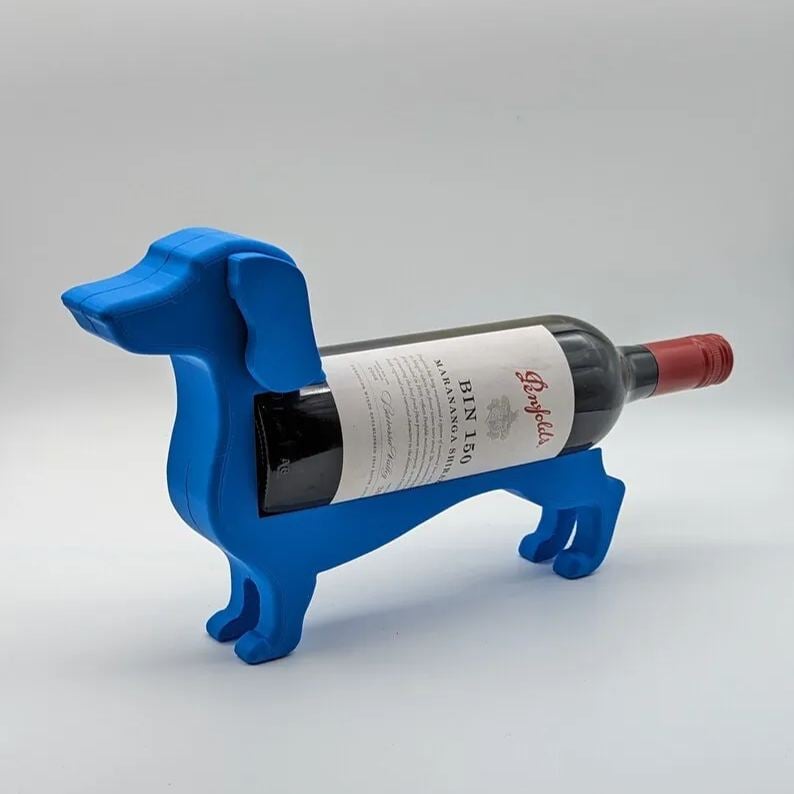 Dachshund Wine Bottle Holder in Resin, Six Colours