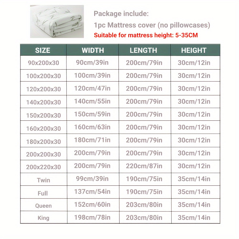 Cooling Bamboo Mattress Protector with 3D Air Layer