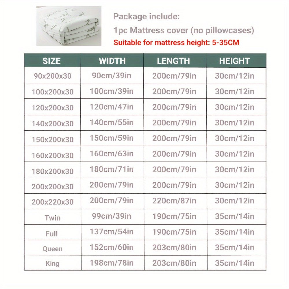 Cooling Bamboo Mattress Protector with 3D Airflow Layer