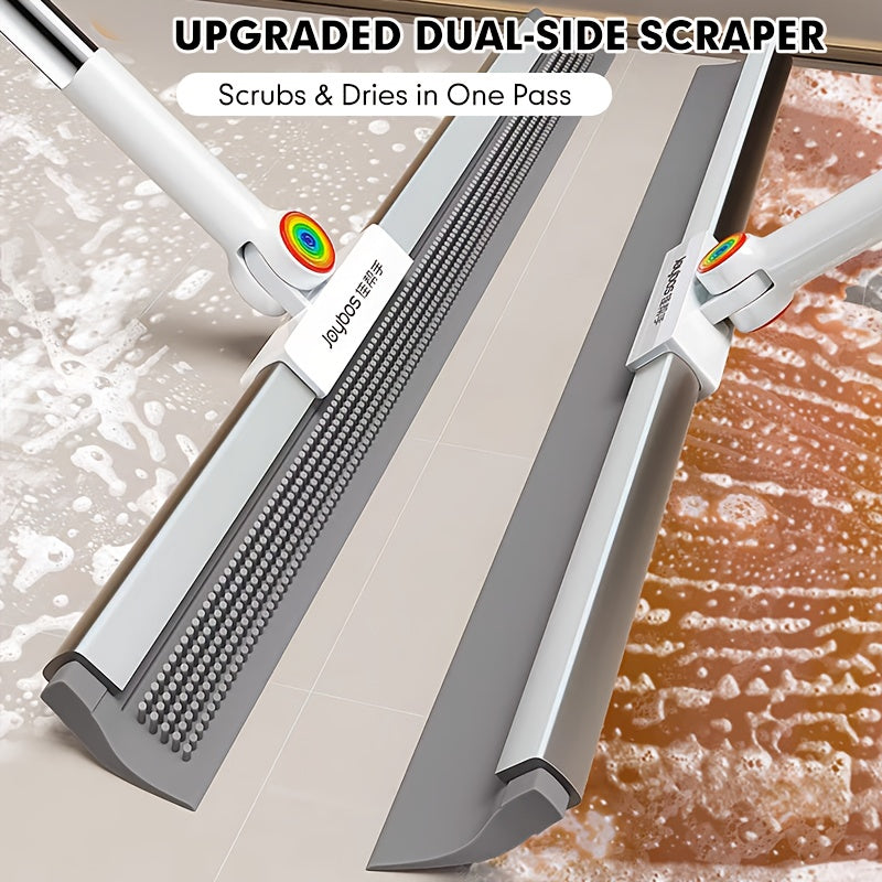 Floor Squeegee with Rubber Blade and TPE Brushes, 30 or 50 cm