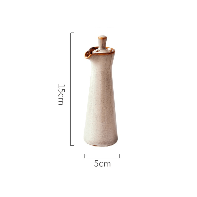 Reactive Glaze Ceramic Oil and Vinegar Dispenser, 15 cm