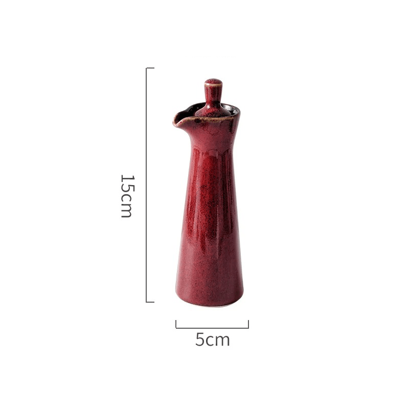 Reactive Glaze Ceramic Oil and Vinegar Dispenser, 15 cm