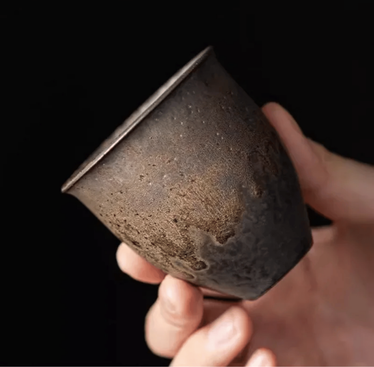 Rustic Ceramic Espresso Cup Set of 6, 90ml Glazed Finish