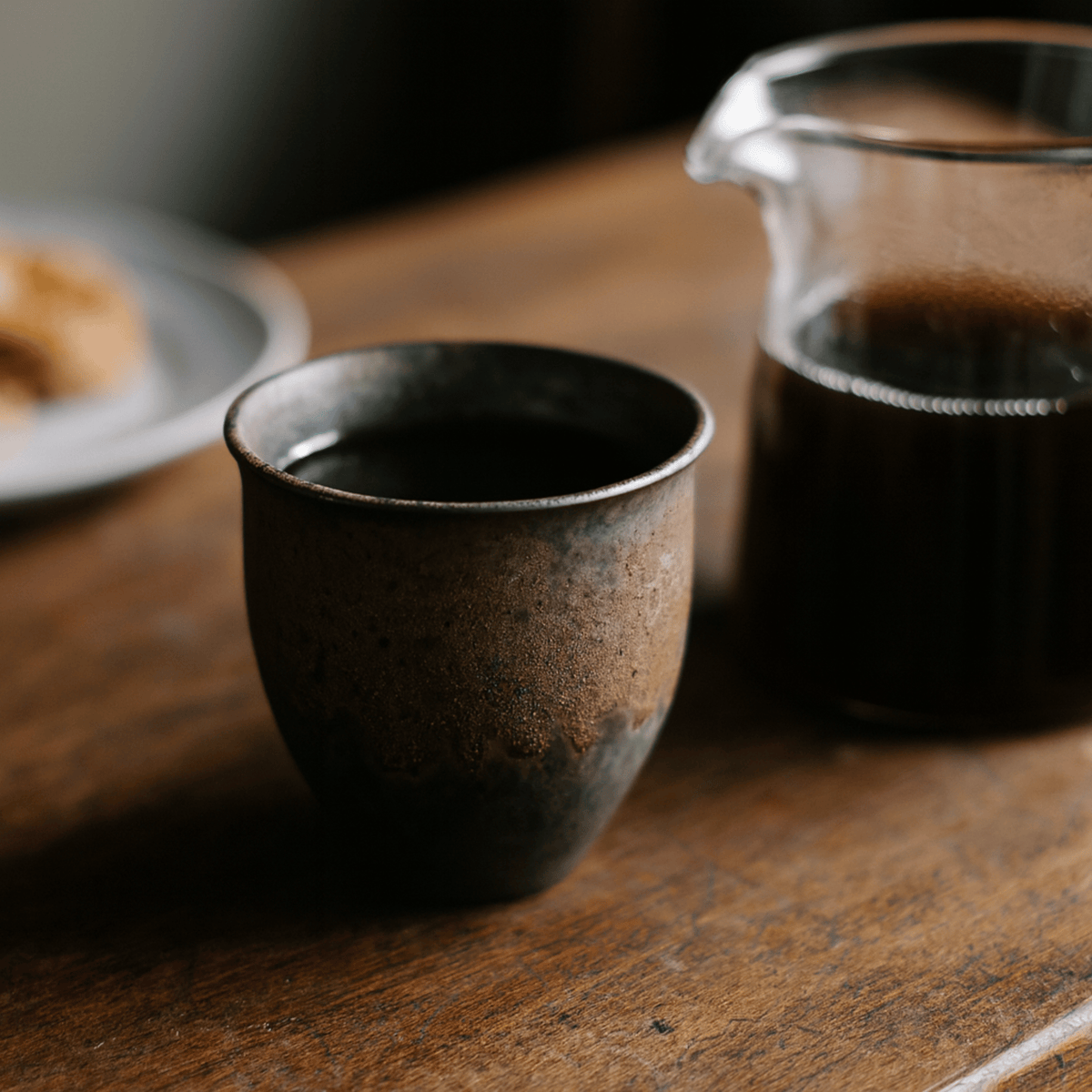 Rustic Ceramic Espresso Cup Set of 6, 90ml Glazed Finish