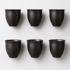 Rustic Ceramic Espresso Cup Set of 6, 90ml Glazed Finish