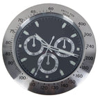 Silent Wall Clock with Steel Frame and Glowing Hands