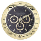 Silent Wall Clock with Steel Frame and Glowing Hands