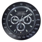 Silent Wall Clock with Steel Frame and Glowing Hands