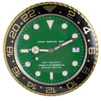 Silent Wall Clock with Steel Frame and Glowing Hands