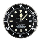 Silent Wall Clock with Steel Frame and Glowing Hands