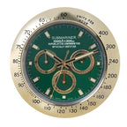 Silent Wall Clock with Steel Frame and Glowing Hands