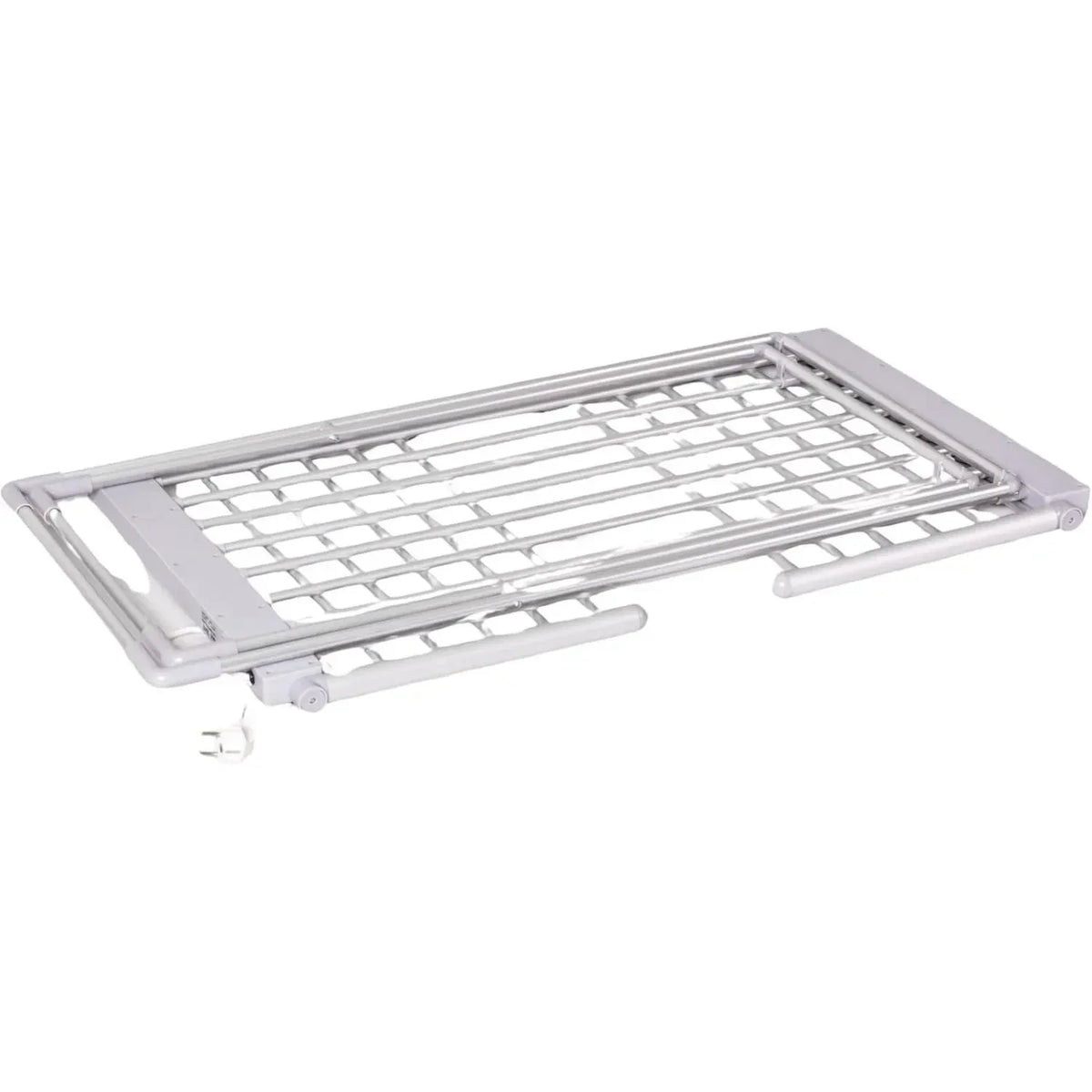 Heated Clothes Airer with 2 Folding Wings, Aluminium Frame