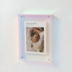 Clear Acrylic Photo Frame, Freestanding or Wall Hung, 5 Sizes