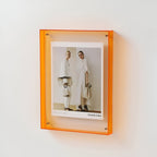 Clear Acrylic Photo Frame, Freestanding or Wall Hung, 5 Sizes