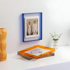 Clear Acrylic Photo Frame, Freestanding or Wall Hung, 5 Sizes