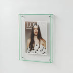 Clear Acrylic Photo Frame, Freestanding or Wall Hung, 5 Sizes