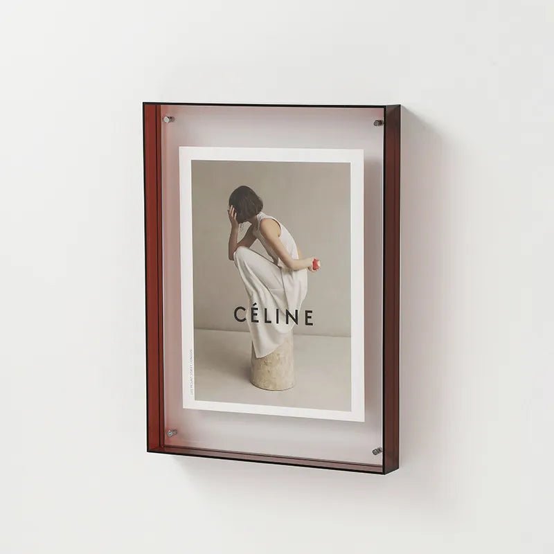 Coloured Acrylic Photo Frame for Wall or Tabletop, 5 Sizes