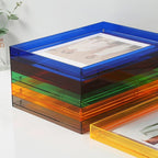 Coloured Acrylic Photo Frame for Wall or Tabletop, 5 Sizes