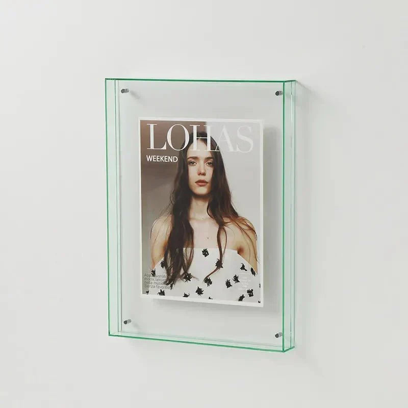 Coloured Acrylic Photo Frame for Wall or Tabletop, 5 Sizes