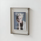 Clear Acrylic Photo Frame, Freestanding or Wall Hung, 5 Sizes