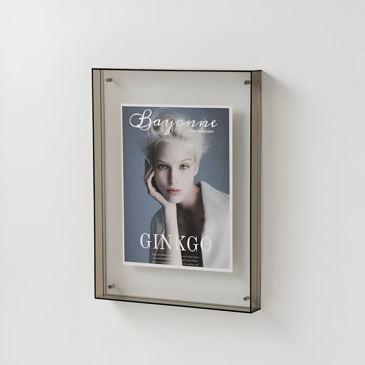 Clear Acrylic Photo Frame, Freestanding or Wall Hung, 5 Sizes
