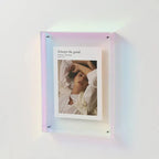 Coloured Acrylic Photo Frame for Wall or Tabletop, 5 Sizes