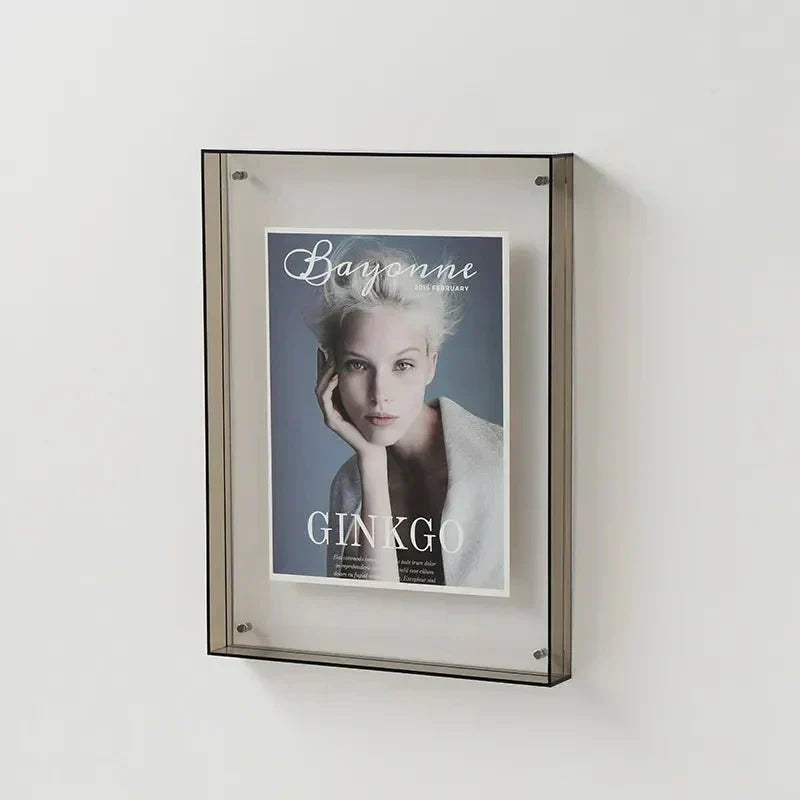 Coloured Acrylic Photo Frame for Wall or Tabletop, 5 Sizes