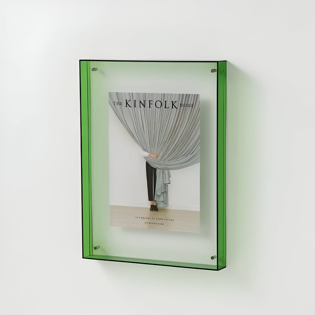 Clear Acrylic Photo Frame, Freestanding or Wall Hung, 5 Sizes